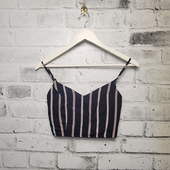 Tops - Striped tank crop top